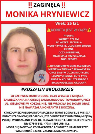 Koszalin. Zaginęła Monika Hryniewicz