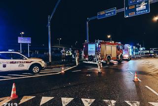 Zabrze: Pijany kierowca z Ukrainy dachował na rondzie Sybiraków. Miał ponad 2 promile!