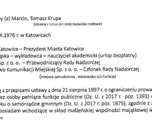 Oświadczenie majątkowe Marcina Krupy [ZDJĘCIA]