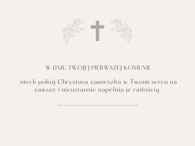 e-kartki z okazji Pierwszej Komunii Świętej