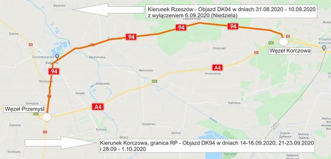 Remont autostrady A4 pomiędzy węzłem Przemyśl a węzłem Korczowa