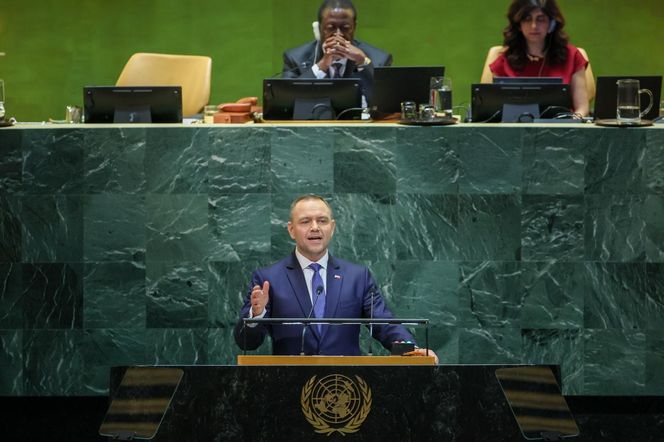 Prezydent RP Karol Nawrocki podczas 80. sesji ONZ w USA