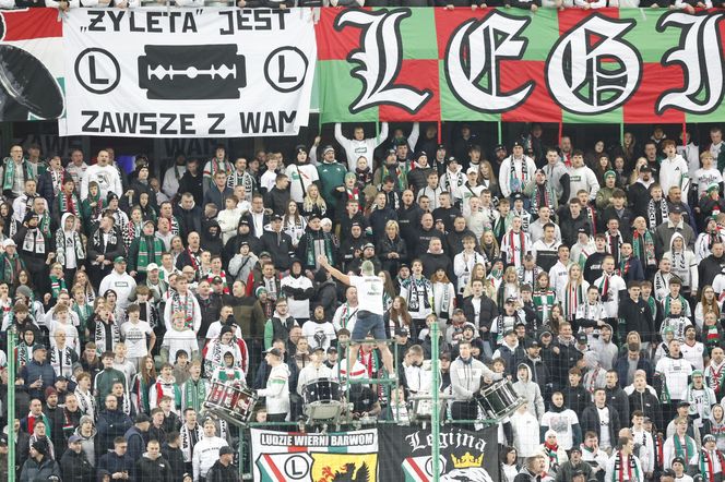 Legia Warszawa - Lech Poznań: Zdjęcia kibiców z klasyku i 13. kolejki PKO BP Ekstraklasy