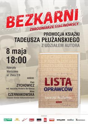 Oficjalna premiera książki Tadeusza Płużańskiego „Lista Oprawców”