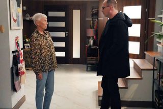 Barwy szczęścia odc. 3181. Krystyna Złota (Hanna Bieluszko), Marek (Marcin Perchuć)