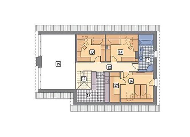 Projekt domu M210 Jasna przestrzeń z katalogu Muratora - wizualizacje, plany, rysunek, aranżacje