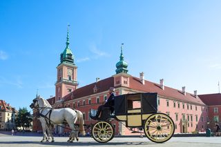 Ekipa Lalki na planie na placu Zamkowym