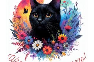 Kartki z kotami na dzień dobry