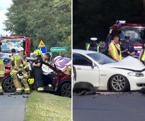 Poważny wypadek pod Legionowem. Zderzenie czterech aut w Nieporęcie. Pięć osób poszkodowanych, jedna zginęła na miejscu