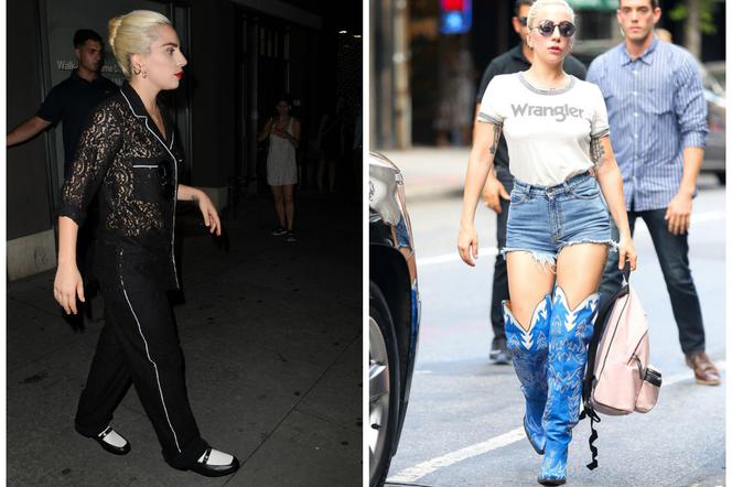 Lady Gaga w piżamie i kowbojkach