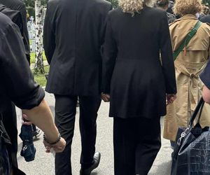 Michał Czernecki z nową partnerką na pogrzebie Joanny Kołaczkowskiej