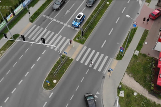 Policjanci polowali z drona na pieszych i rowerzystów