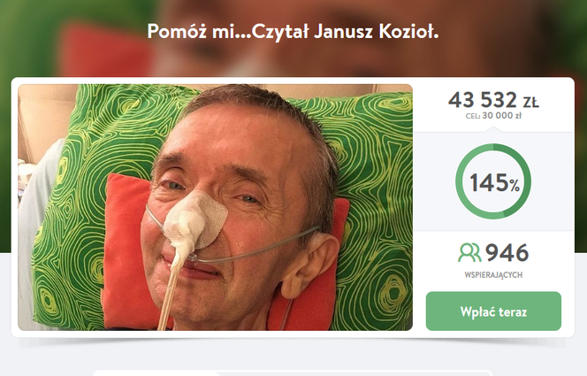 Janusz Kozioł jest ciężko chory