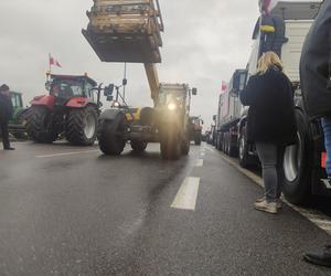 Protest rolników w Elblągu na S7