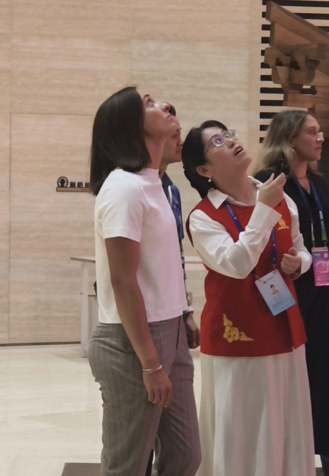 Iga Świątek w Muzem Architektury w Wuhan