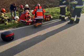 Jabłonica Polska. Wypadek motocyklisty [GALERIA]