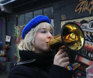 Obrońcy Stacji Praga protestowali pod urzędem