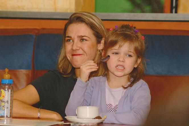 Żona Klaudiusza z córką Vanessą w 2002 roku