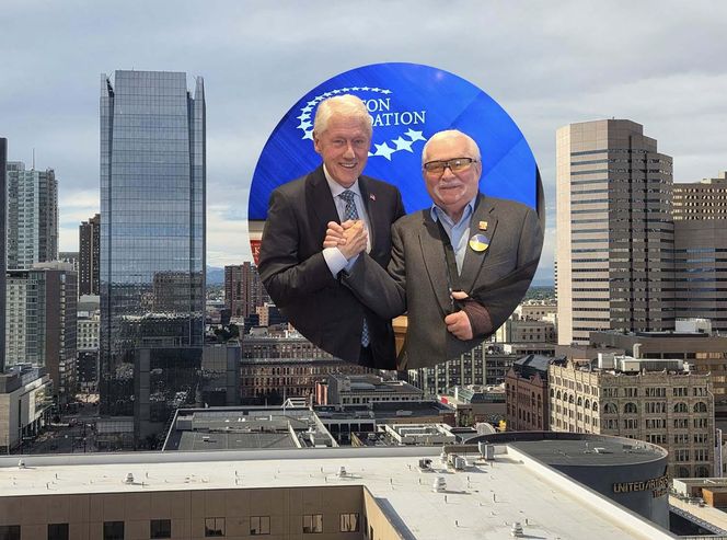 Lech Wałęsa i Bill Clinton