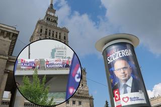 Plakaty wyborcze zawisły w całej Warszawie. Niektórzy kandydaci są szczególnie widoczni