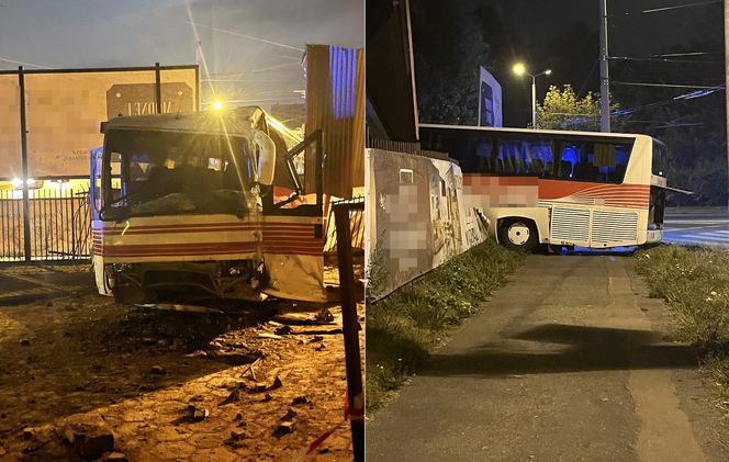 Autokar wjechał w targowisko.