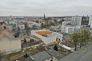 Budowa sali gimnastycznej przy ulicy Racibora w Szczecinie - styczeń 2019