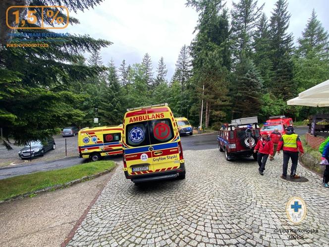 Dzieci i opiekunowie schowali się pod wiatą. Wtedy uderzył w nią piorun