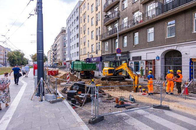 Budowa tramwaju na ul. Rakowieckiej w Warszawie