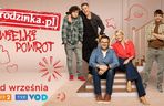 Rodzinka.pl nowy 17 sezon. Natalia (Małgorzata Kożuchowska), Kacperek (Mateusz Pawłowski), Ludwik (Tomasz Karolak), Tomek (Maciej Musiał), Kuba (Adam Zdrójkowski) 