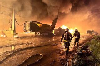 Pożar składowiska odpadów w Promniku (gm. Strawczyn)