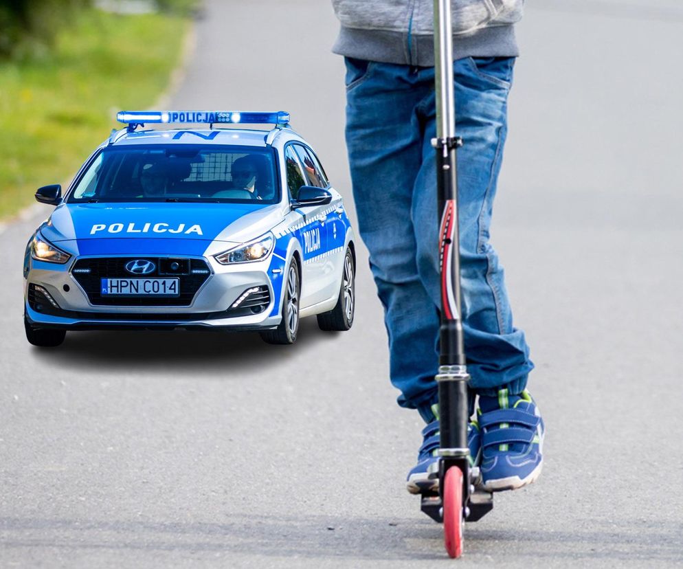 11-latek zatrzymany przez policję na DK 40 pod Prudnikiem. Jechał hulajnogą