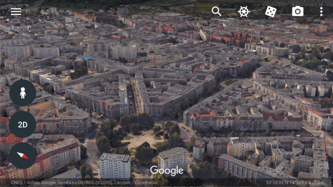Trójwymiarowy Szczecin w Google Earth