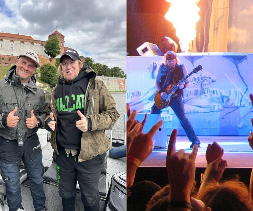 Adrian Smith przed koncertem w Krakowie. Gitarzysta Iron Maiden łowił sumy pod Wawelem