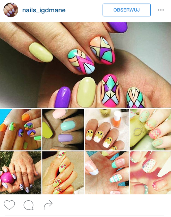 manicure na wielkanoc