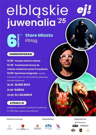 Plakat elbląskch Juwenaliów 2025