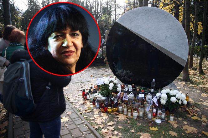Tak wygląda grób Ewy Demarczyk. Kwiaty, znicze i ludzie wokół