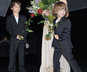 Feliks Matecki, jego straszy brat Wincenty i Magdalena Boczarska w spektaklu Medea - maj 2014 r. 