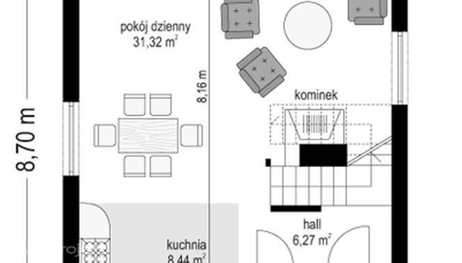 Projekt domu D03 Grześ Drewniany