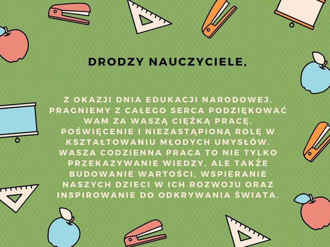 Życzenia od rady rodziców na Dzień Nauczyciela