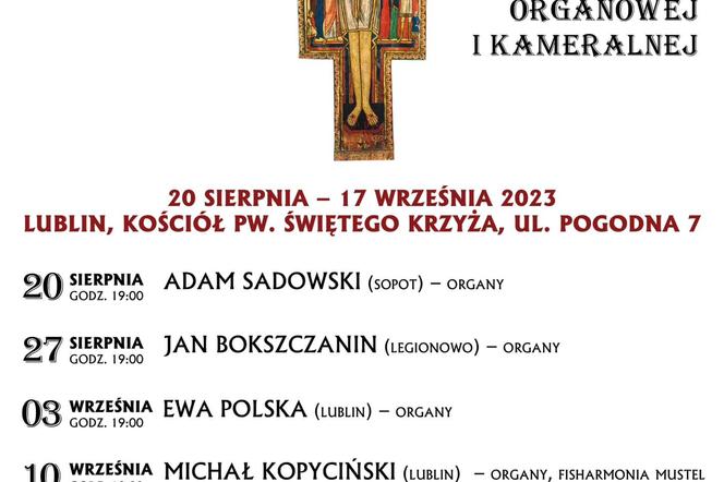 Świętokrzyskie Koncerty Muzyki Organowej i Kameralnej - plakat wydarzenia