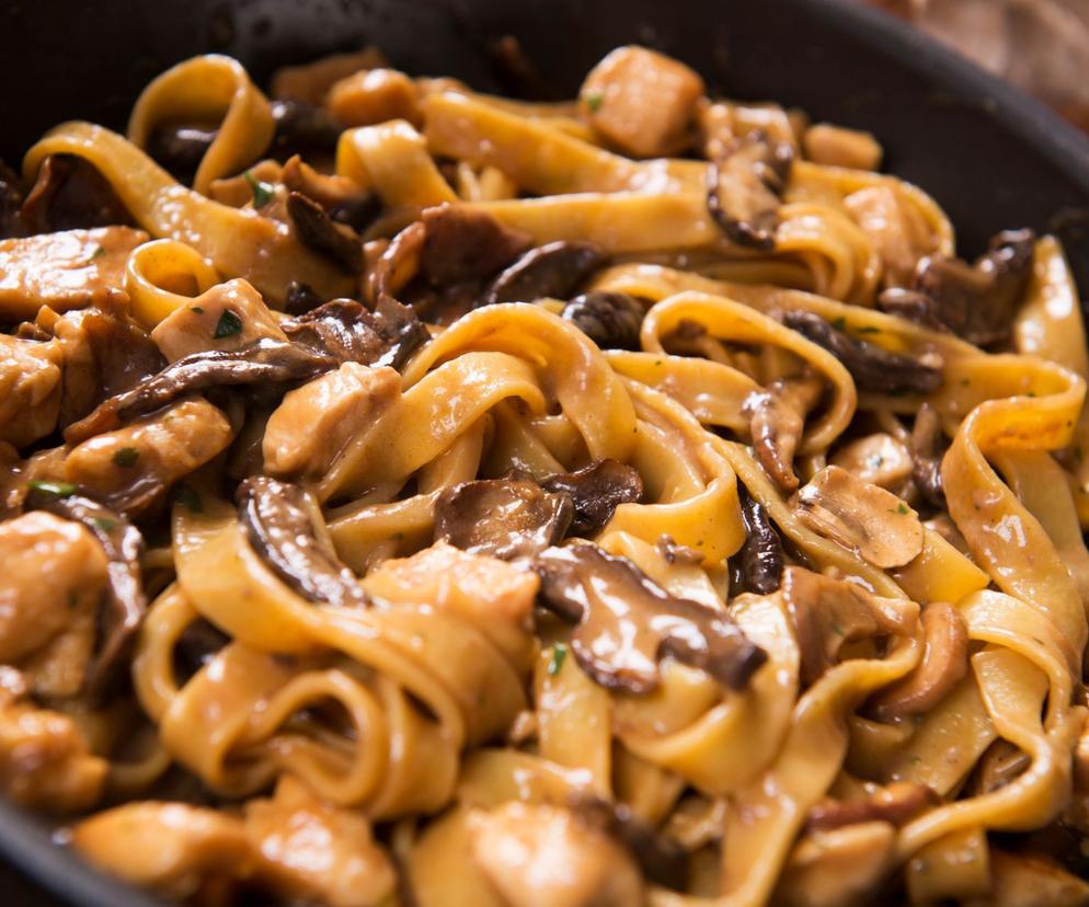 Tagiatelle z grzybami 
