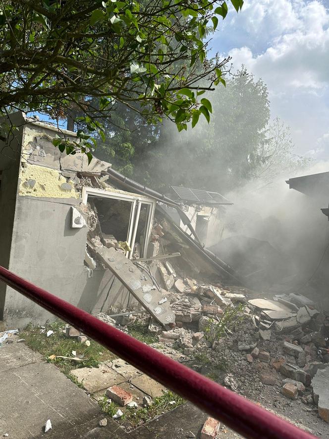 Pożar i zawalenie budynku w Dąbrowie Górniczej