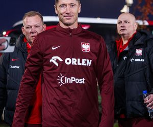 Robert Lewandowski i inni kadrowicze na treningu reprezentacji Polski