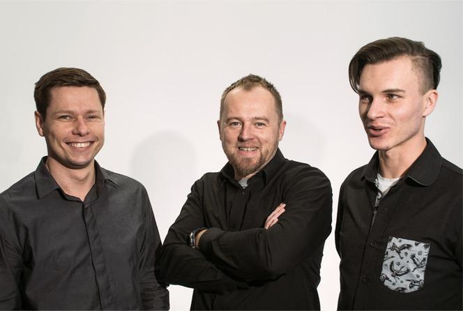 Od lewej Dominik Zimakowski, Krzysztof Rosłonek i Łukasz Sztejna