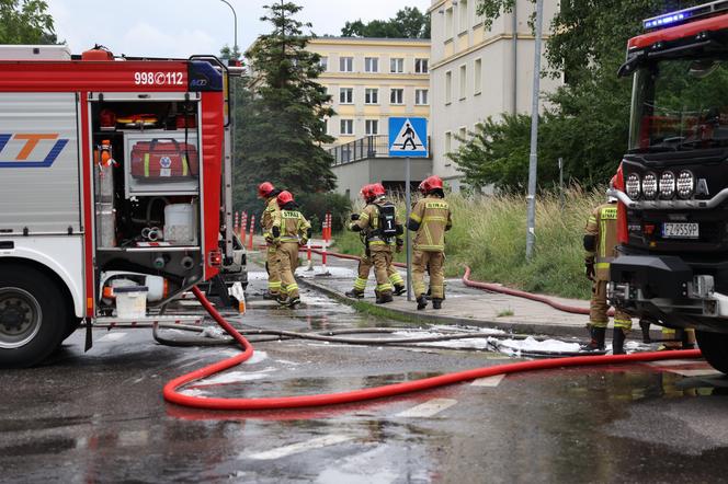 Wybuch samochodu w Zielonej Górze