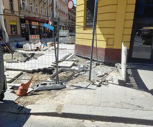 Ulica Dworcowa w Bytomiu nadal rozkopana