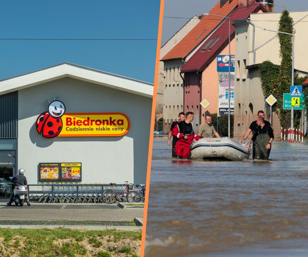 Koszyk bezpieczeństwa- Biedronka dla powodzian