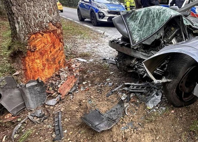 Kierowca uderzył oplem w drzewo, nie przeżył. Policja szuka sprawcy