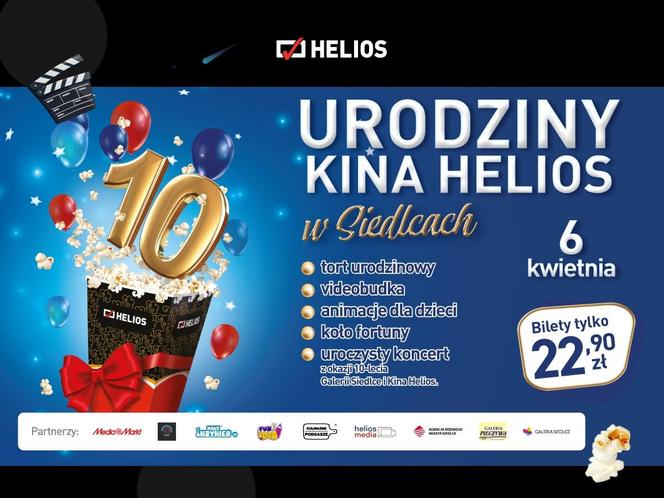 Impreza na 10 urodziny Kina Helios Siedlce już 6 kwietnia!