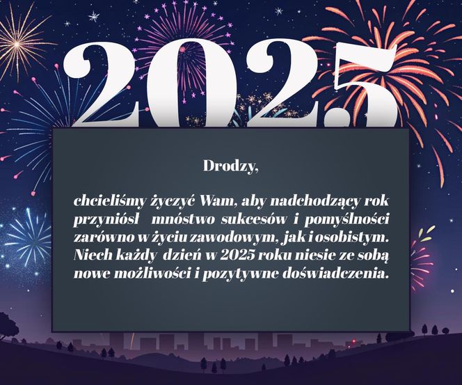 Kartki z życzeniami na Nowy Rok - biznesowe dla pracowników lub klientów